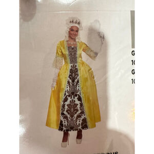 Bridgerton Queen Halloween Costume Yellow/Teal Large 10/12
